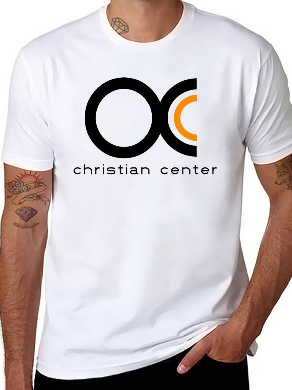 Christian Center Black Tee with Circle Logo product image 7