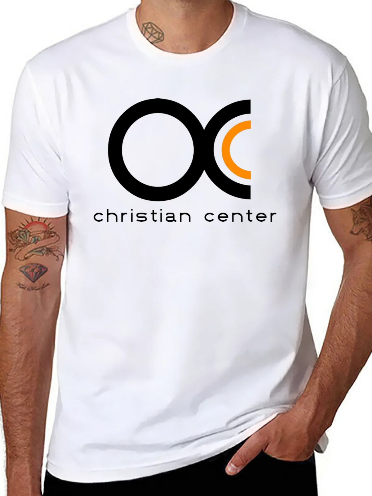 Christian Center Black Tee with Circle Logo product image 7