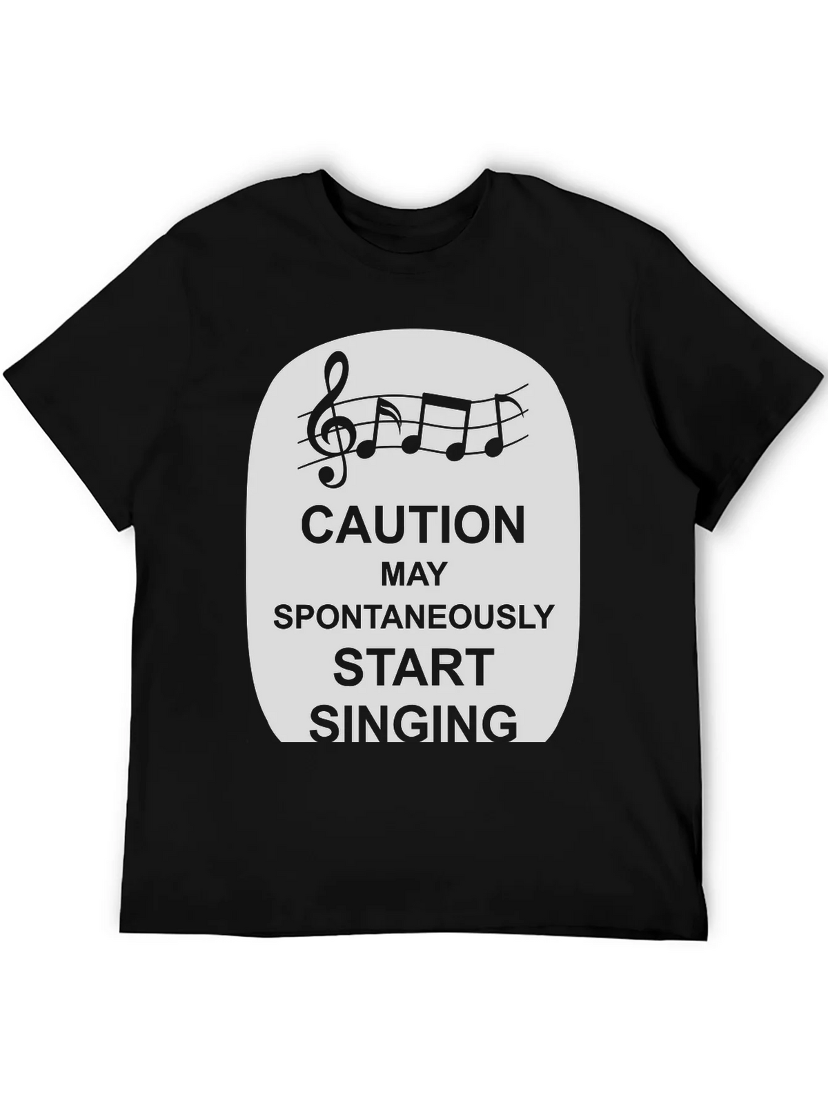 Caution Spontaneously Start Singing T-Shirt product image 5