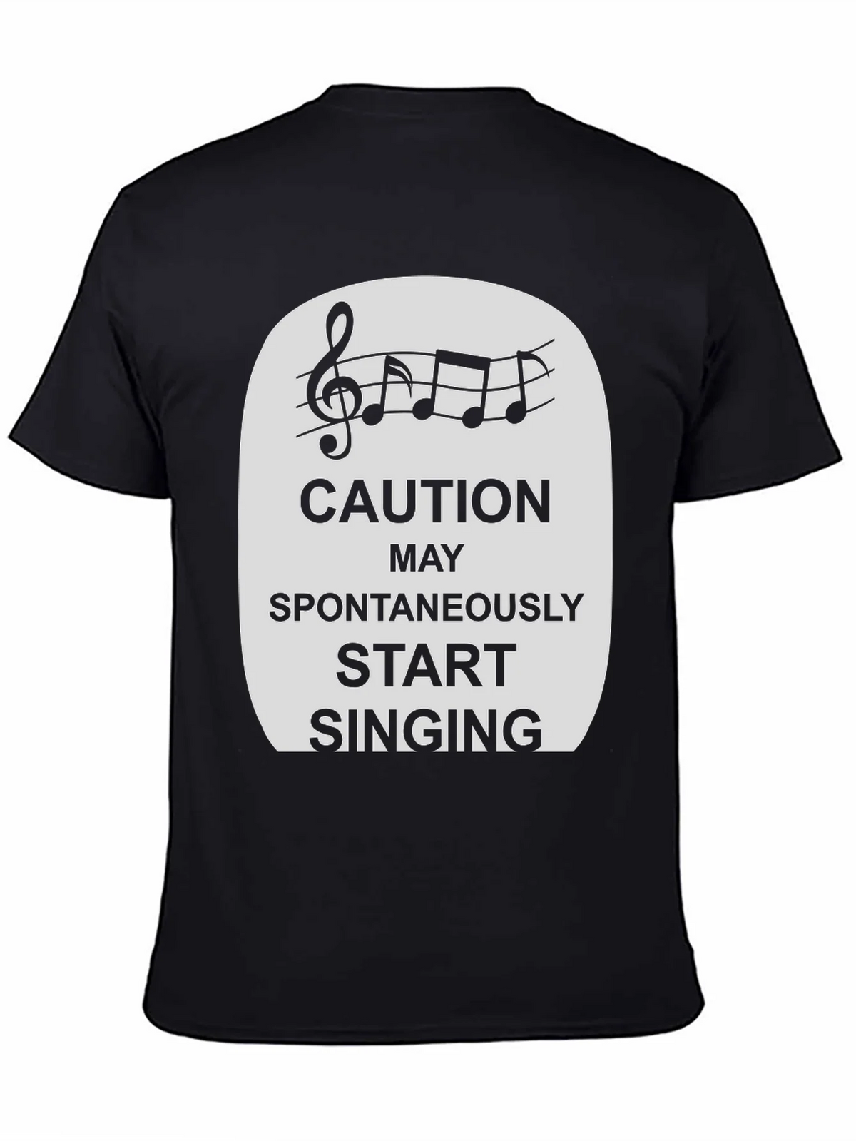 Caution Spontaneously Start Singing T-Shirt product image 4