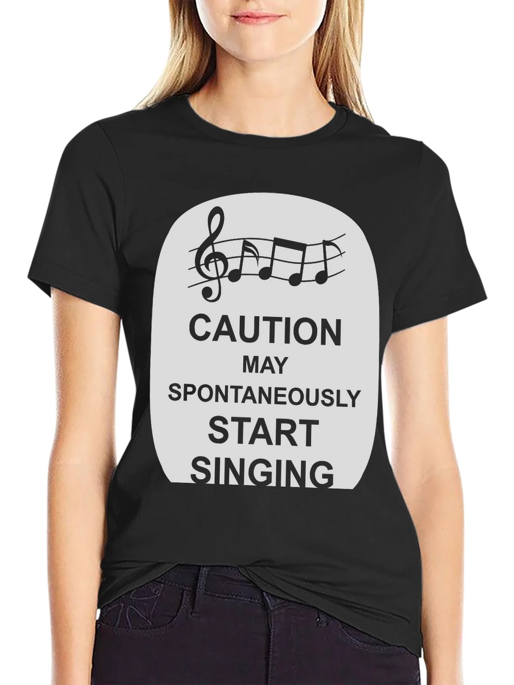 Caution Spontaneously Start Singing T-Shirt product image 2