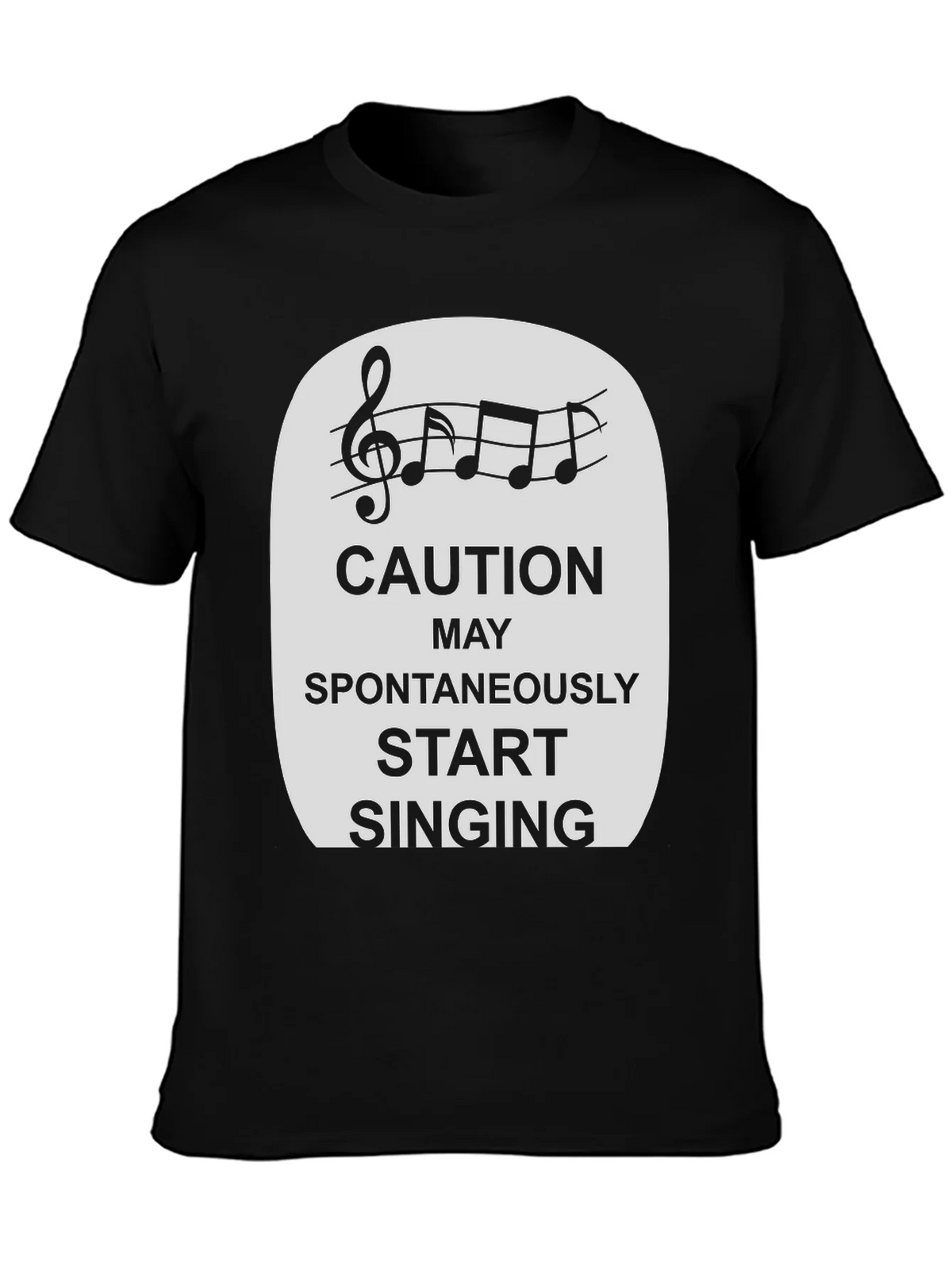 Caution Spontaneously Start Singing T-Shirt product image 3