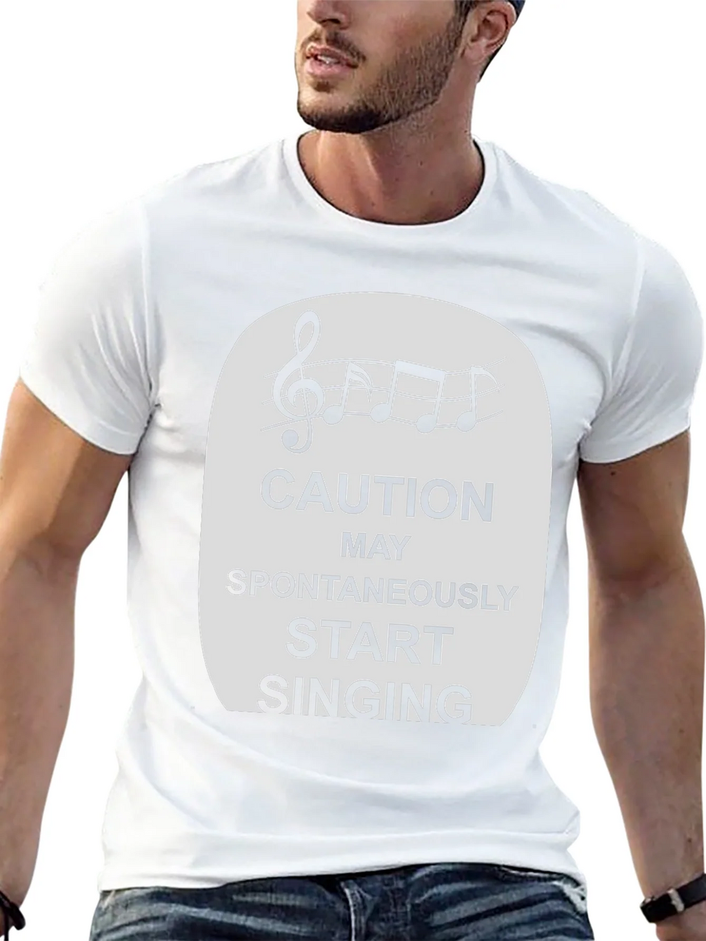 Caution Spontaneously Start Singing T-Shirt product image 12