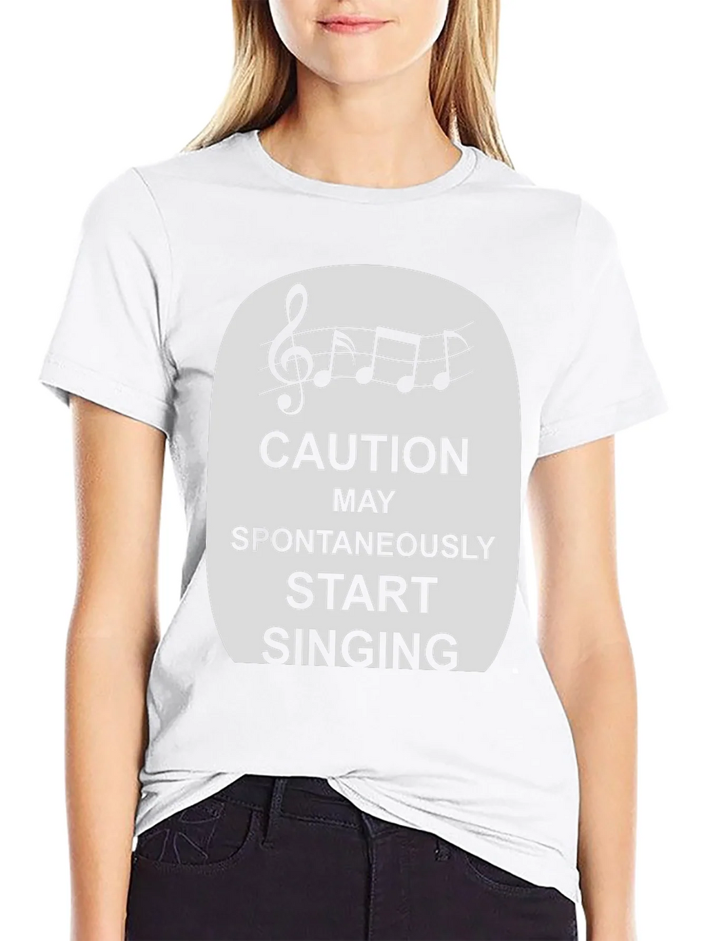 Caution Spontaneously Start Singing T-Shirt product image 8