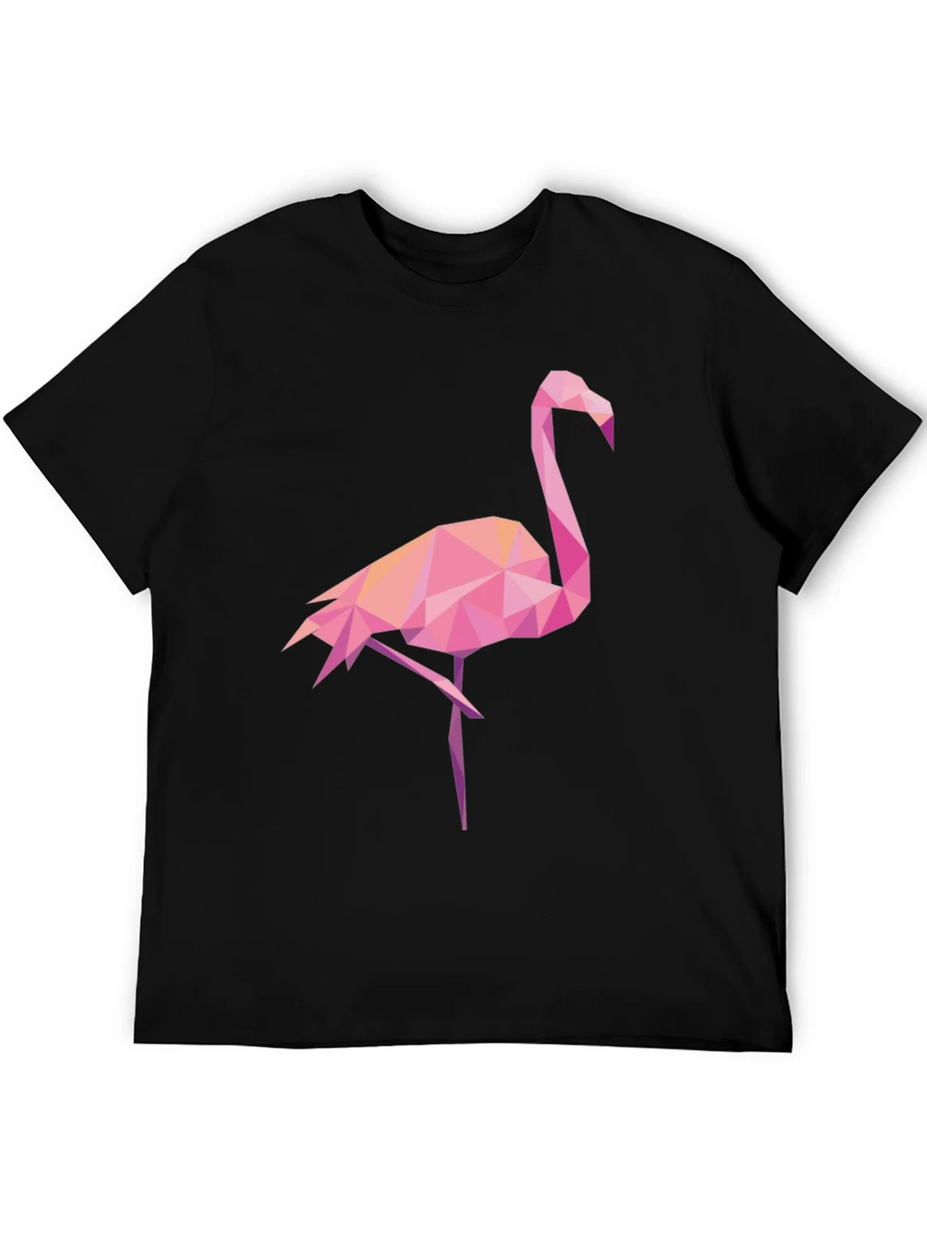 Geometric Flamingo Graphic Tee - Black Casual Shirt product image 5
