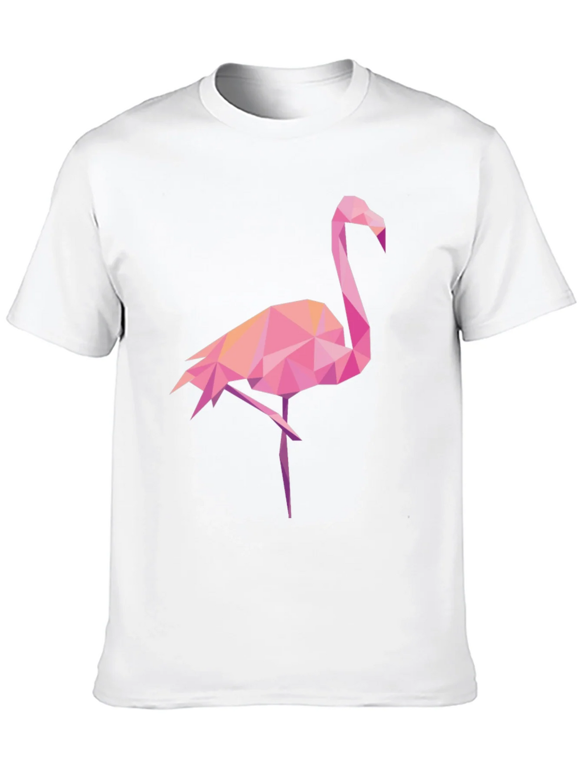 Geometric Flamingo Graphic Tee - Black Casual Shirt product image 9