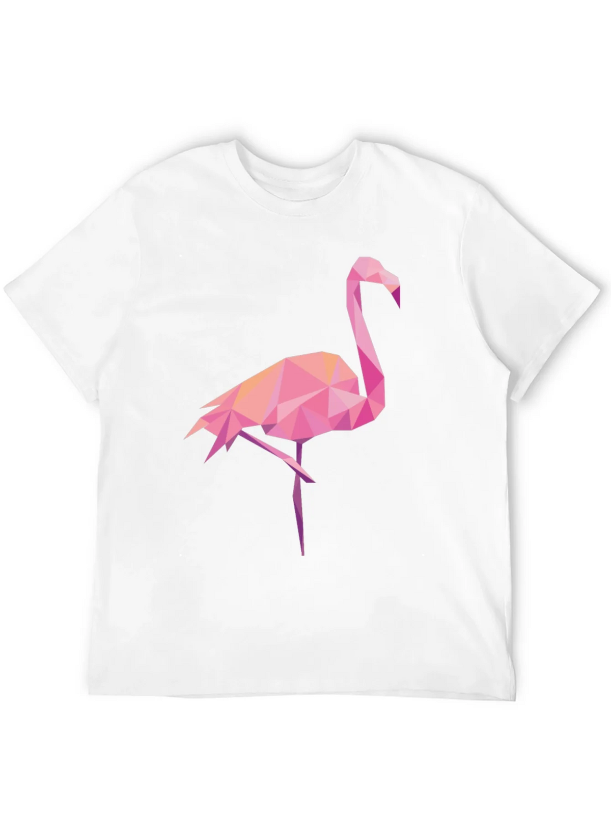 Geometric Flamingo Graphic Tee - Black Casual Shirt product image 11