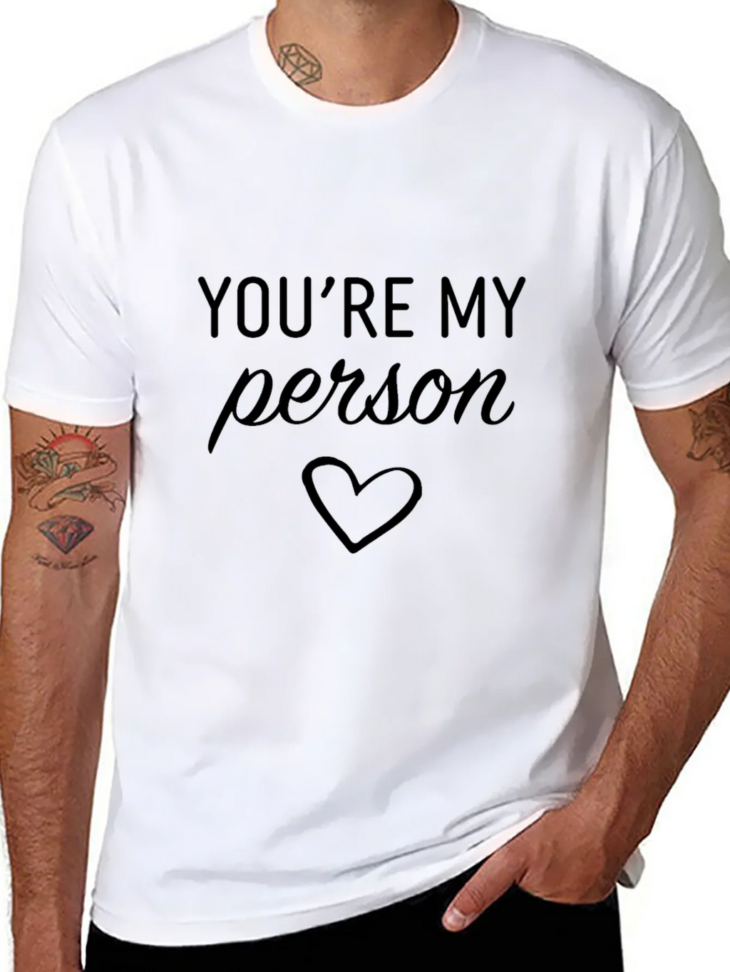 Youre My Person T-Shirt Black Heart Design product image 7