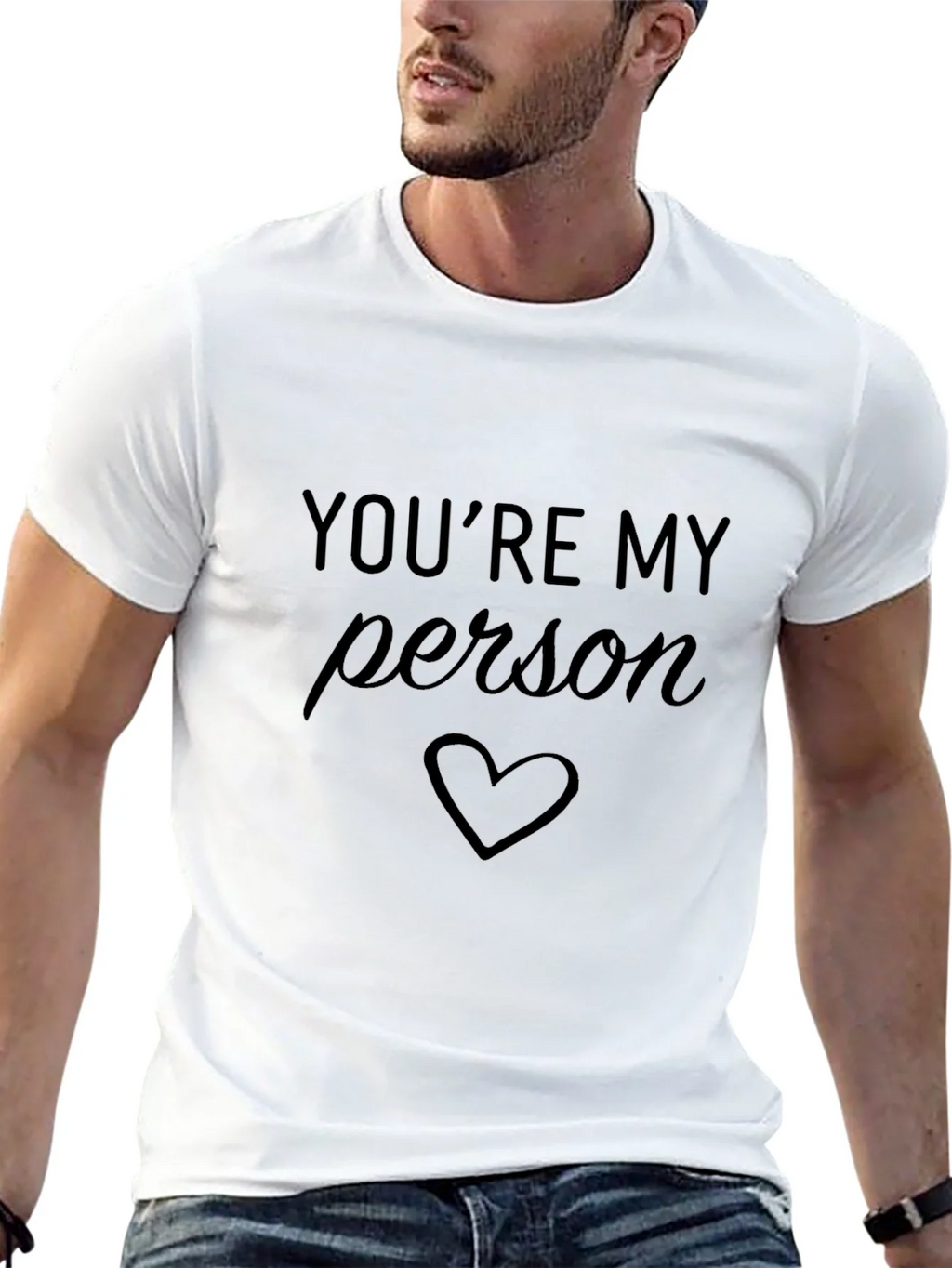 Youre My Person T-Shirt Black Heart Design product image 12