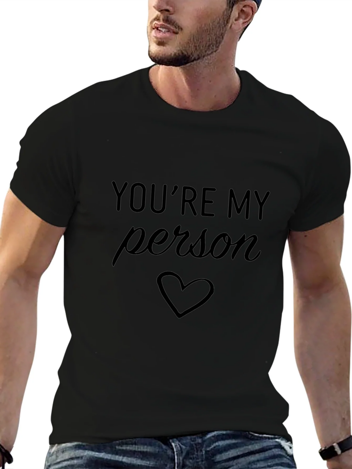 Youre My Person T-Shirt Black Heart Design product image 6