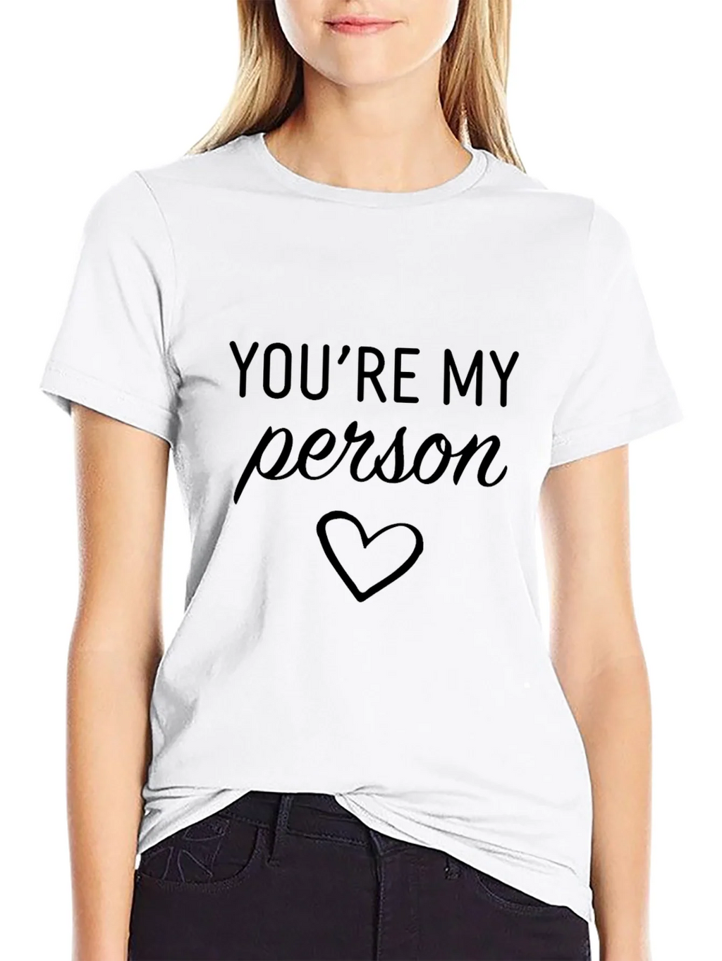 Youre My Person T-Shirt Black Heart Design product image 8