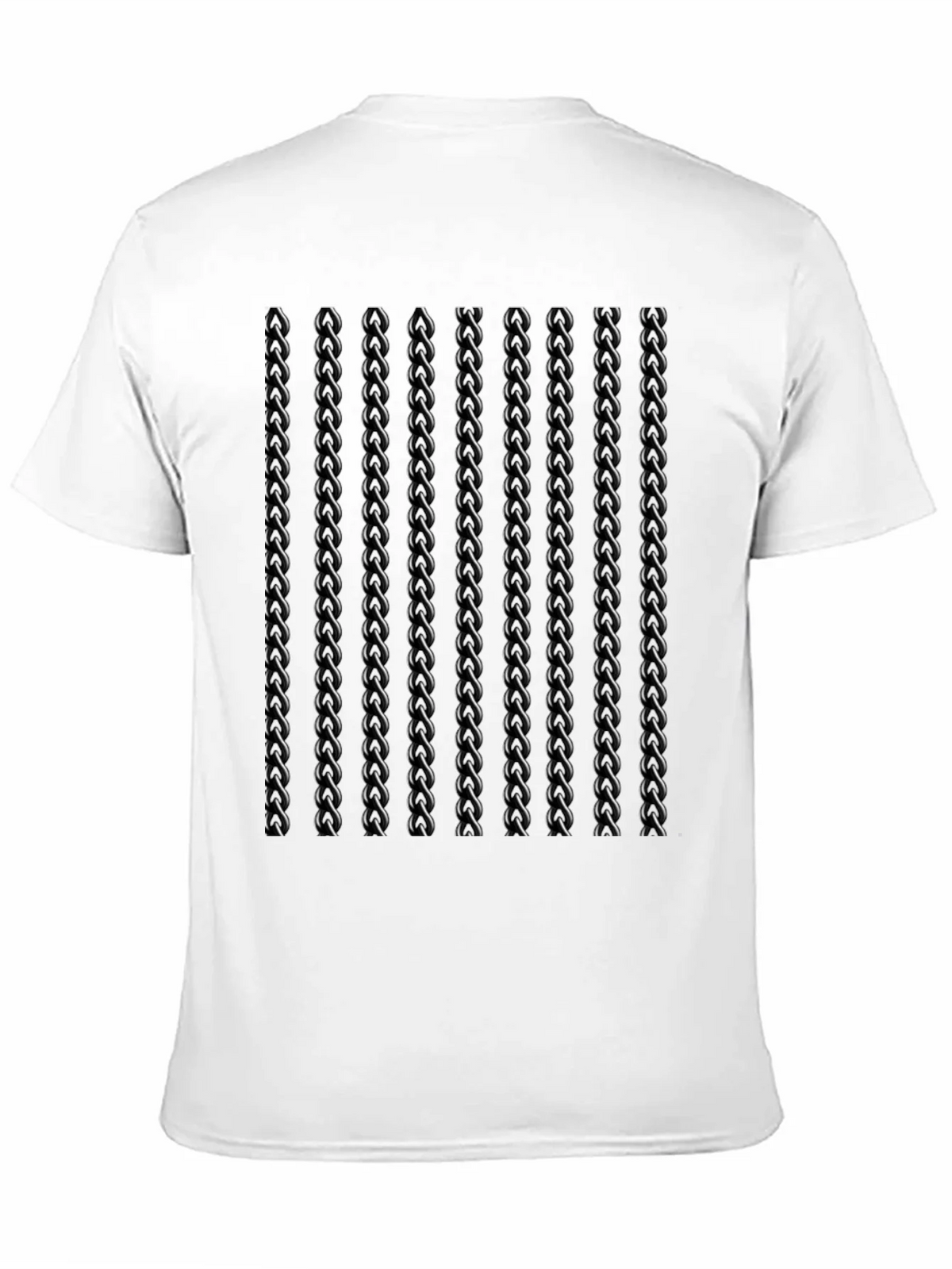 Mens Black Twisted Chain Link Pattern T-Shirt product image 10