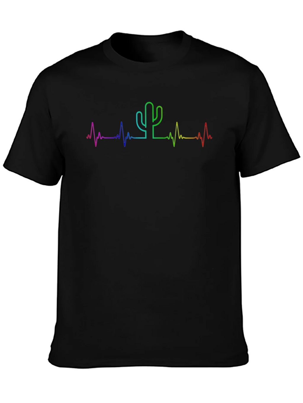 Rainbow Cactus Heartbeat Tee - Unisex product image 3