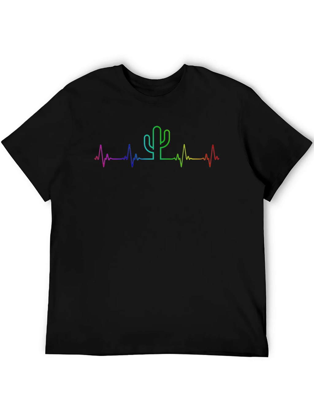 Rainbow Cactus Heartbeat Tee - Unisex product image 5