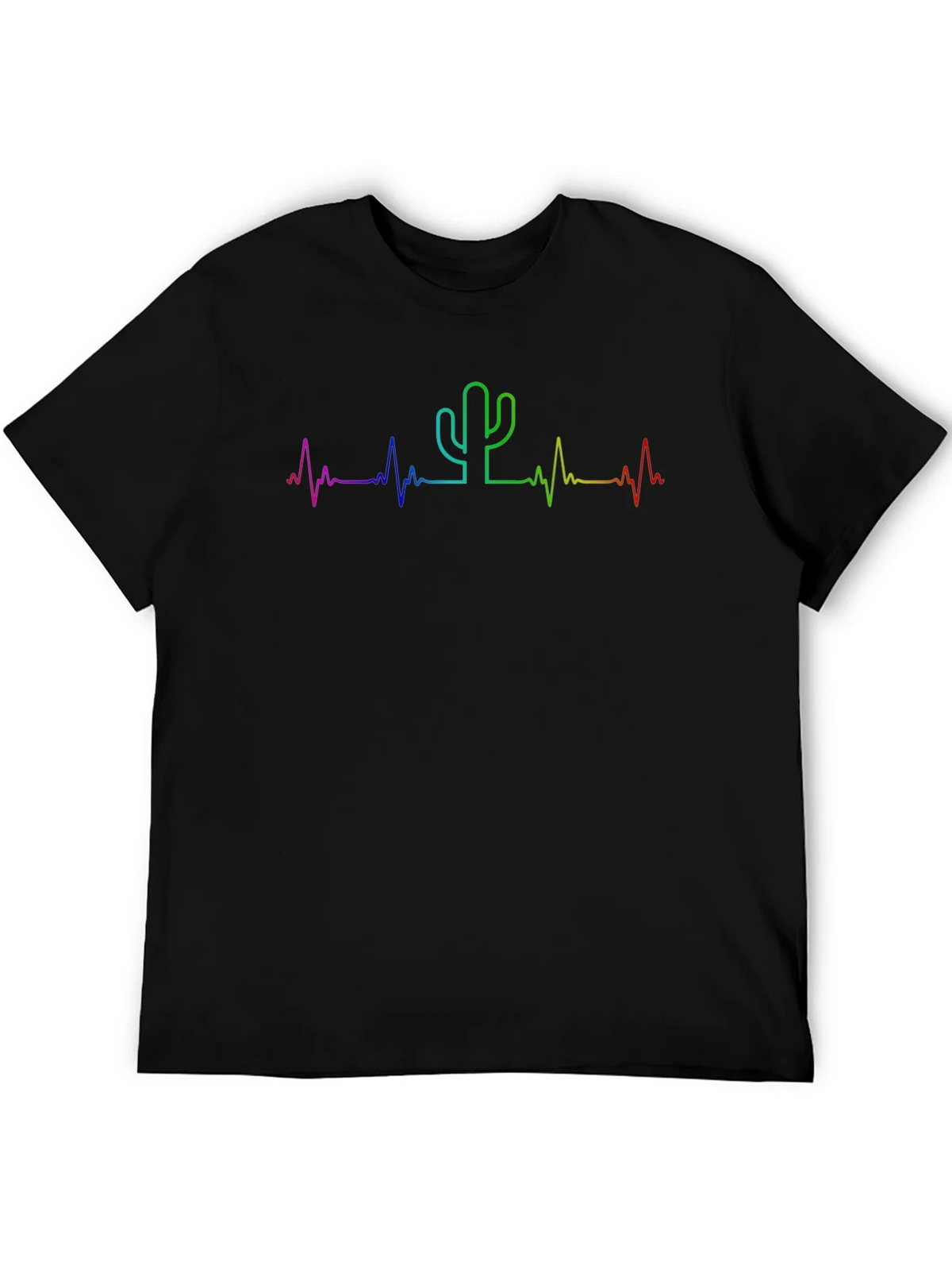 Rainbow Cactus Heartbeat Tee - Unisex product image 5