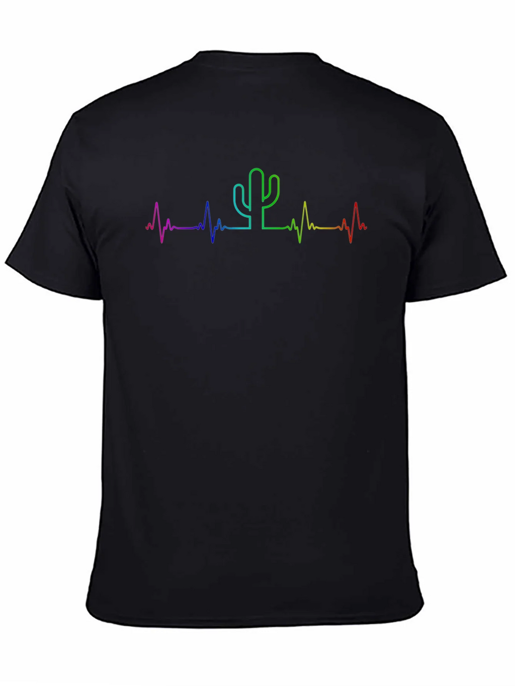Rainbow Cactus Heartbeat Tee - Unisex product image 4