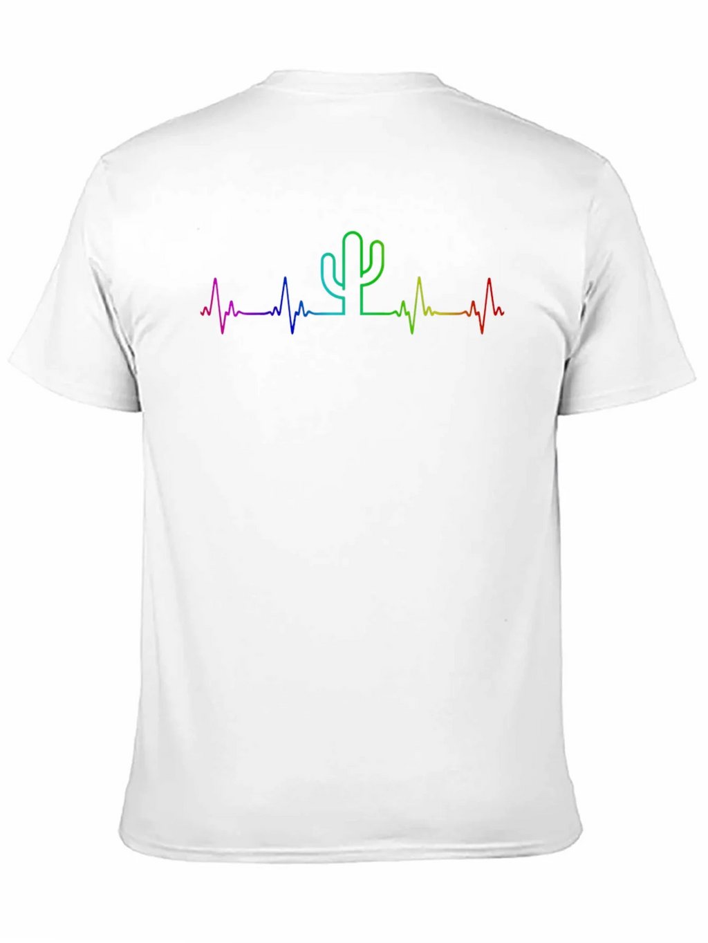 Rainbow Cactus Heartbeat Tee - Unisex product image 10