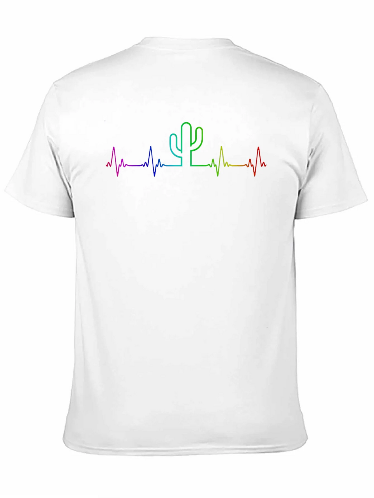 Rainbow Cactus Heartbeat Tee - Unisex product image 10