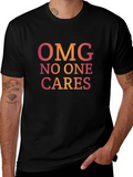 OMG No One Cares Graphic Tee - Casual Black T-Shirt product image 1