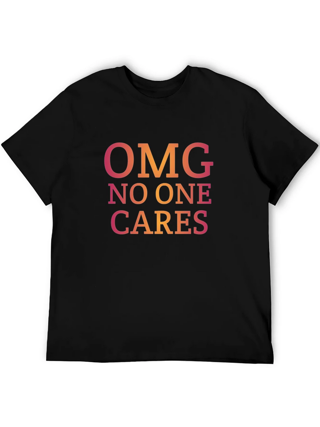 OMG No One Cares Graphic Tee - Casual Black T-Shirt product image 5