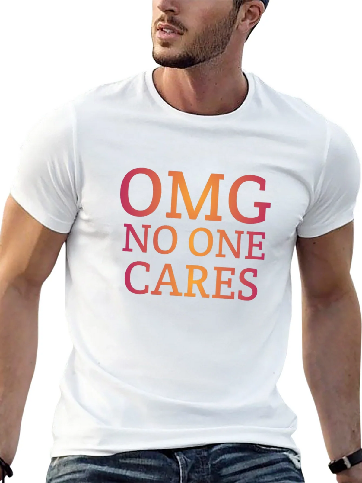 OMG No One Cares Graphic Tee - Casual Black T-Shirt product image 12