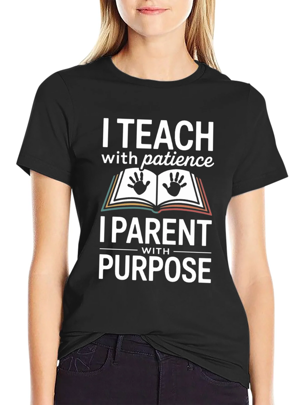 I Teach With Patience T-Shirt - Parent Purpose Tee product image 2