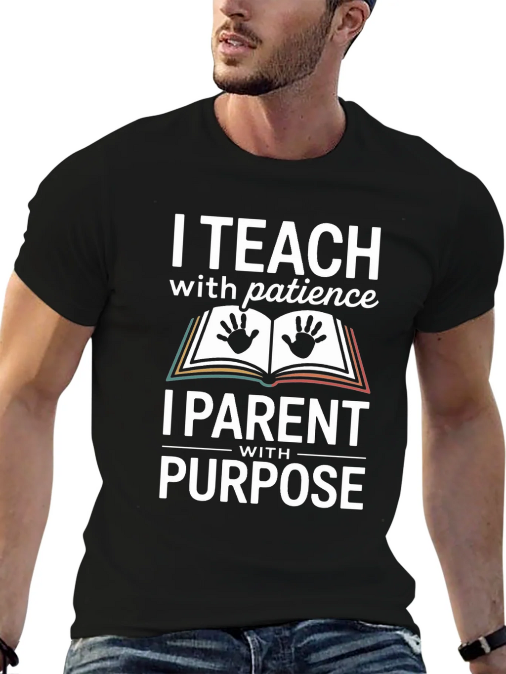 I Teach With Patience T-Shirt - Parent Purpose Tee product image 6