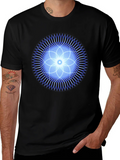 Geometric Flower T-Shirt - Black product image 1