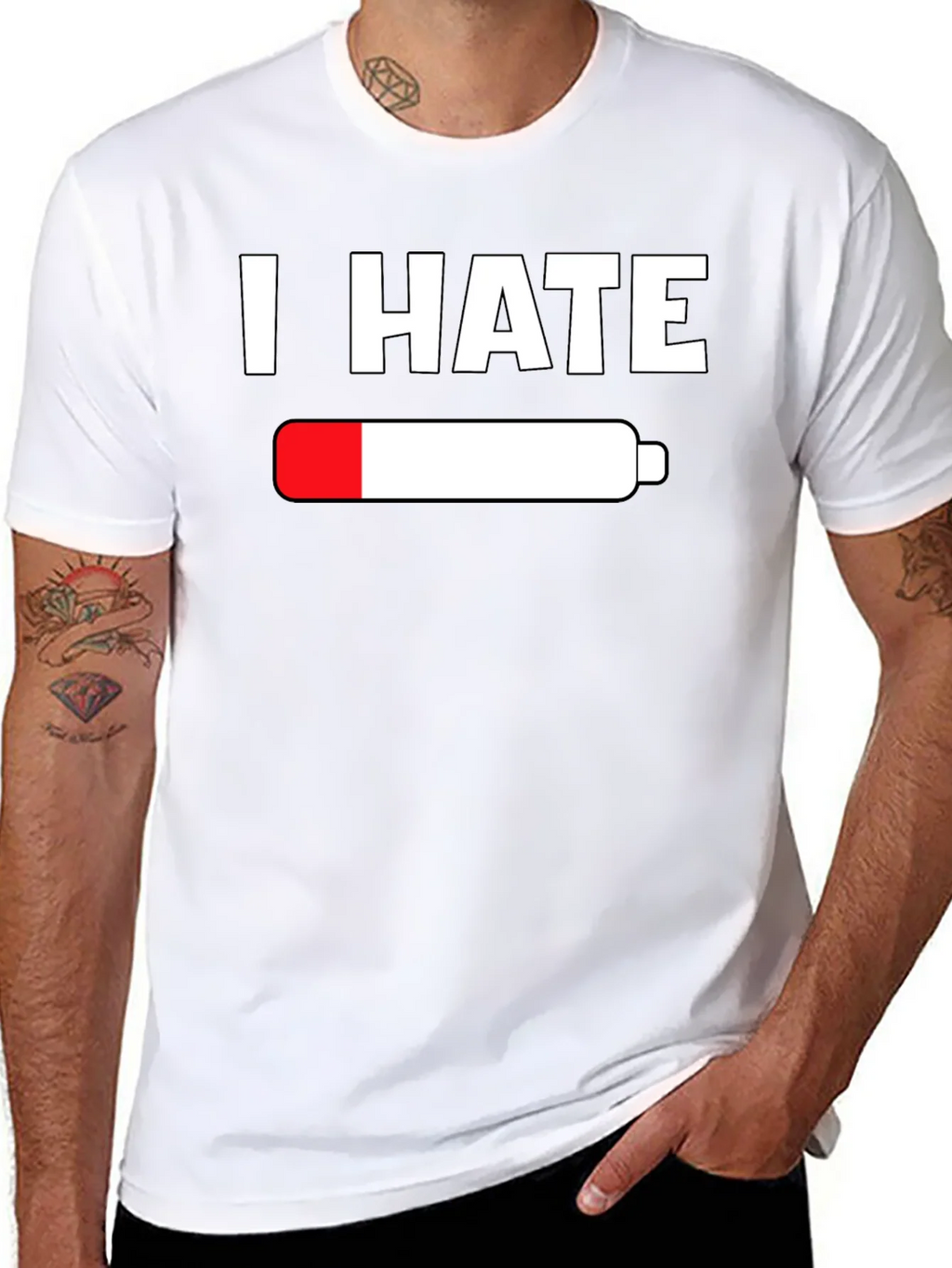 I Hate Empty Battery T-Shirt - Low Energy Tee product image 7