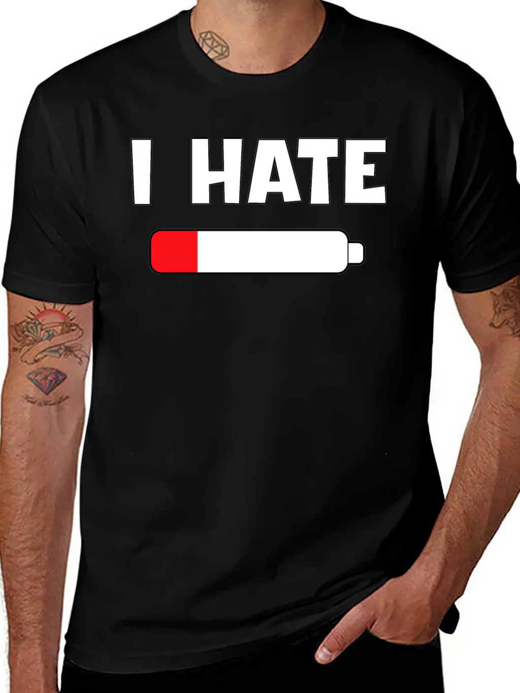 I Hate Empty Battery T-Shirt - Low Energy Tee product image 1
