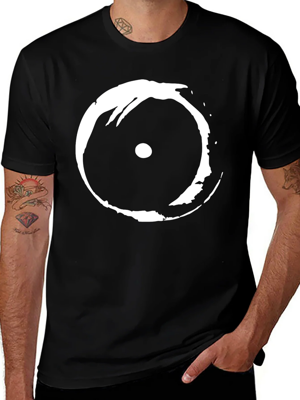 Abstract Eye Graphic Black T-Shirt product image 1