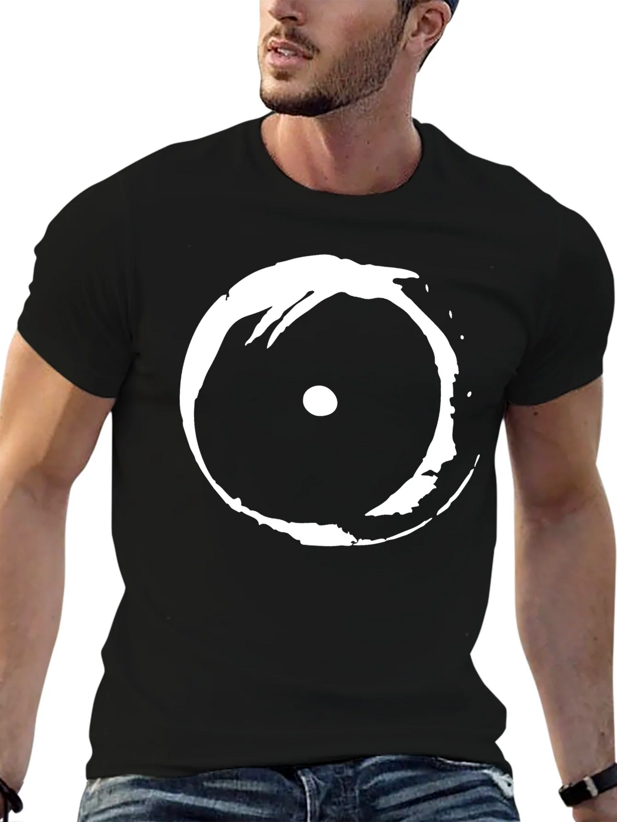 Abstract Eye Graphic Black T-Shirt product image 6