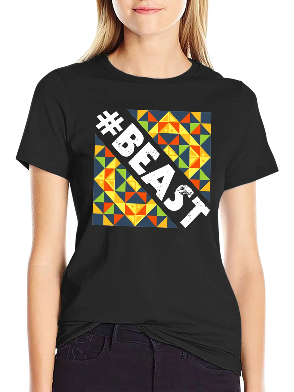 Beast Graphic Tee - Bold Geometric Design product image 2