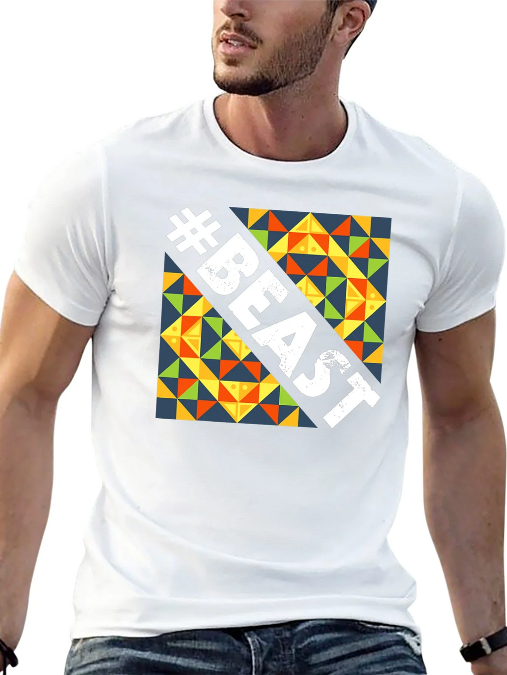Beast Graphic Tee - Bold Geometric Design product image 12
