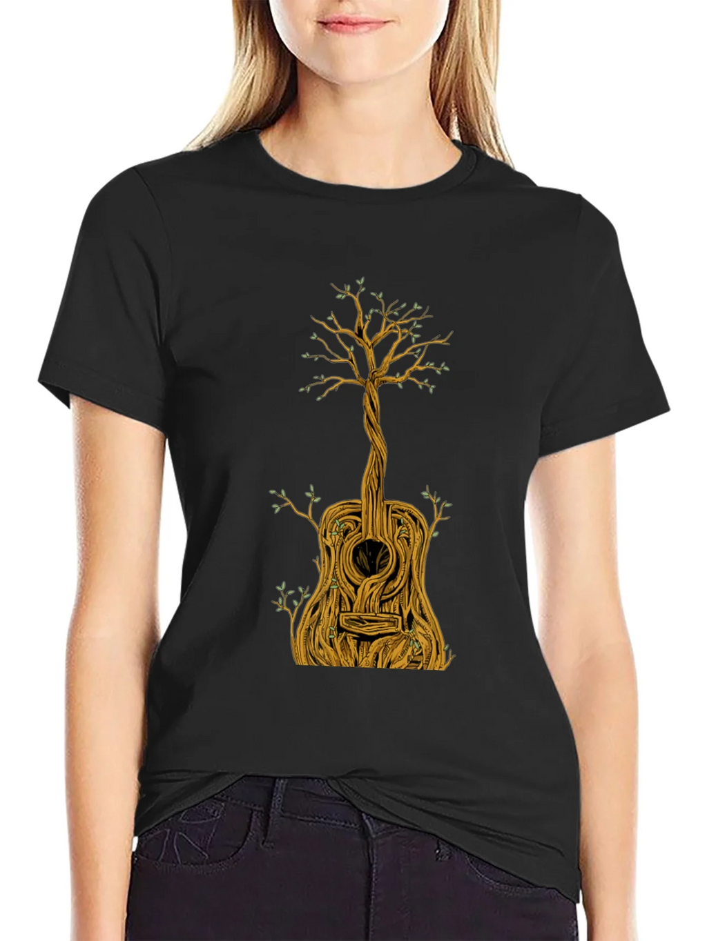 Guitar Tree Graphic Tee - Nature Inspired Music Lover Shirt product image 2