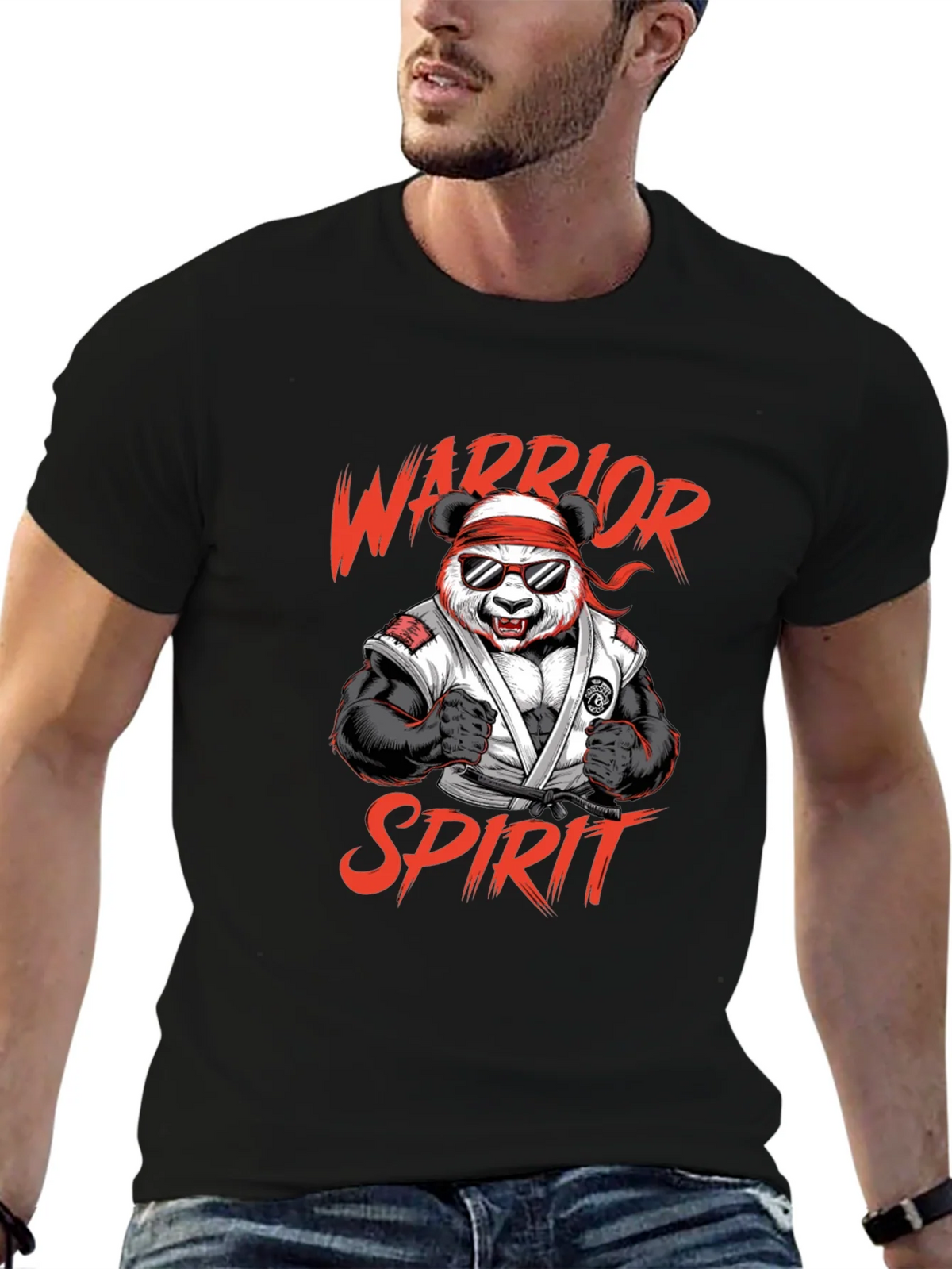 Warrior Panda Spirit Graphic T-Shirt product image 6