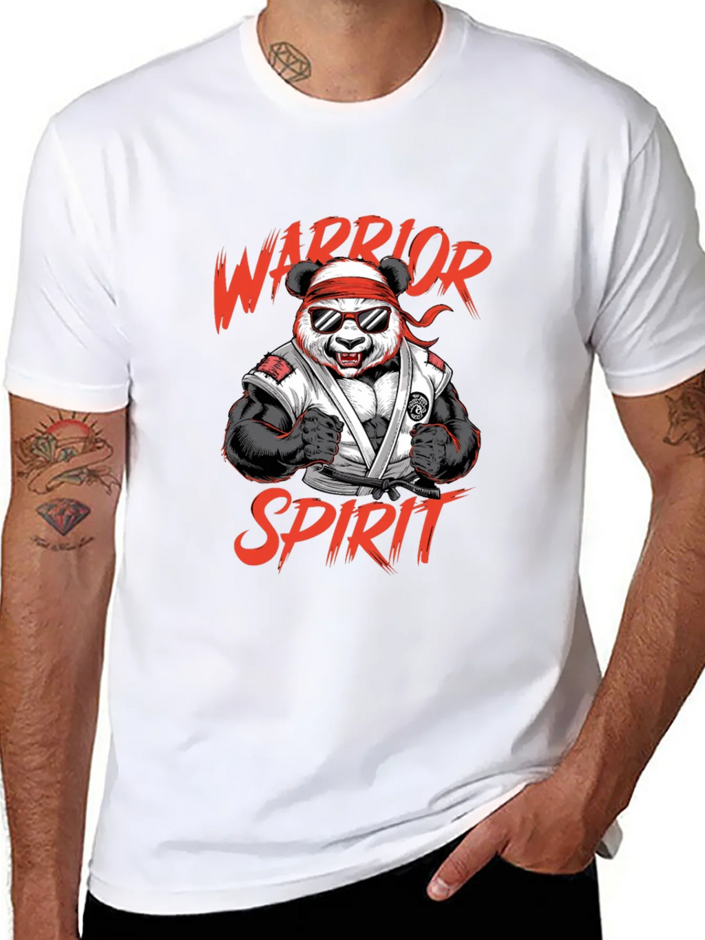 Warrior Panda Spirit Graphic T-Shirt product image 7