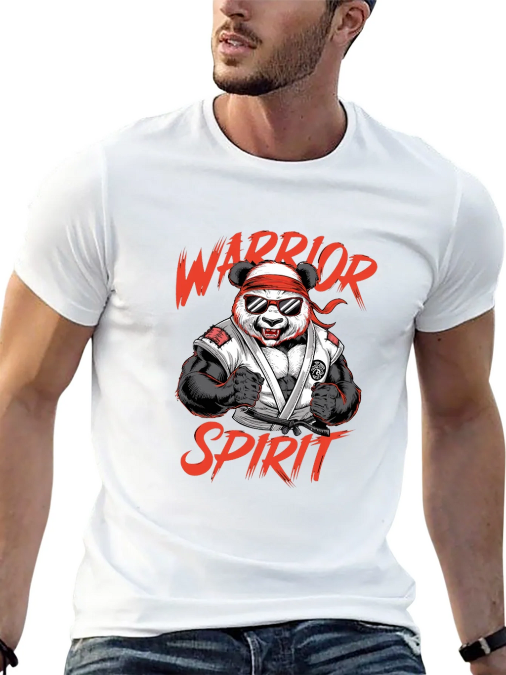 Warrior Panda Spirit Graphic T-Shirt product image 12