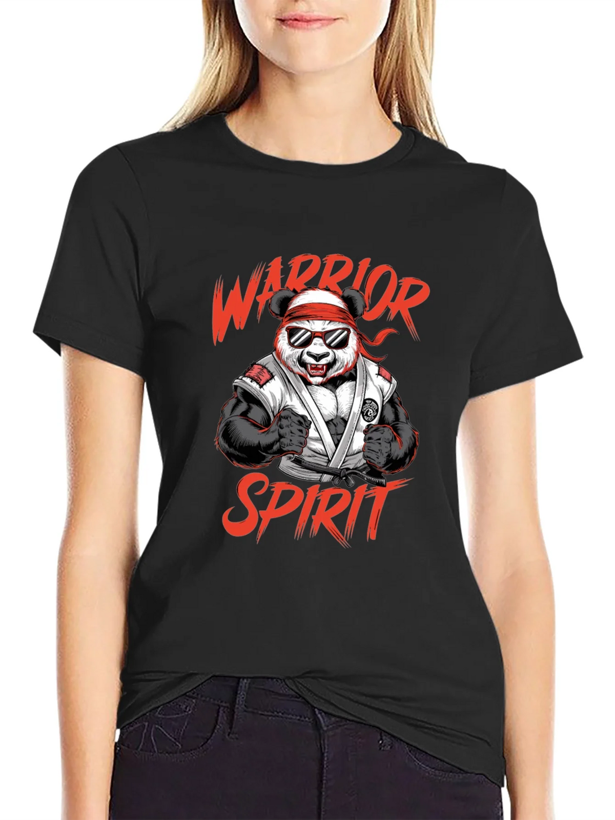 Warrior Panda Spirit Graphic T-Shirt product image 2