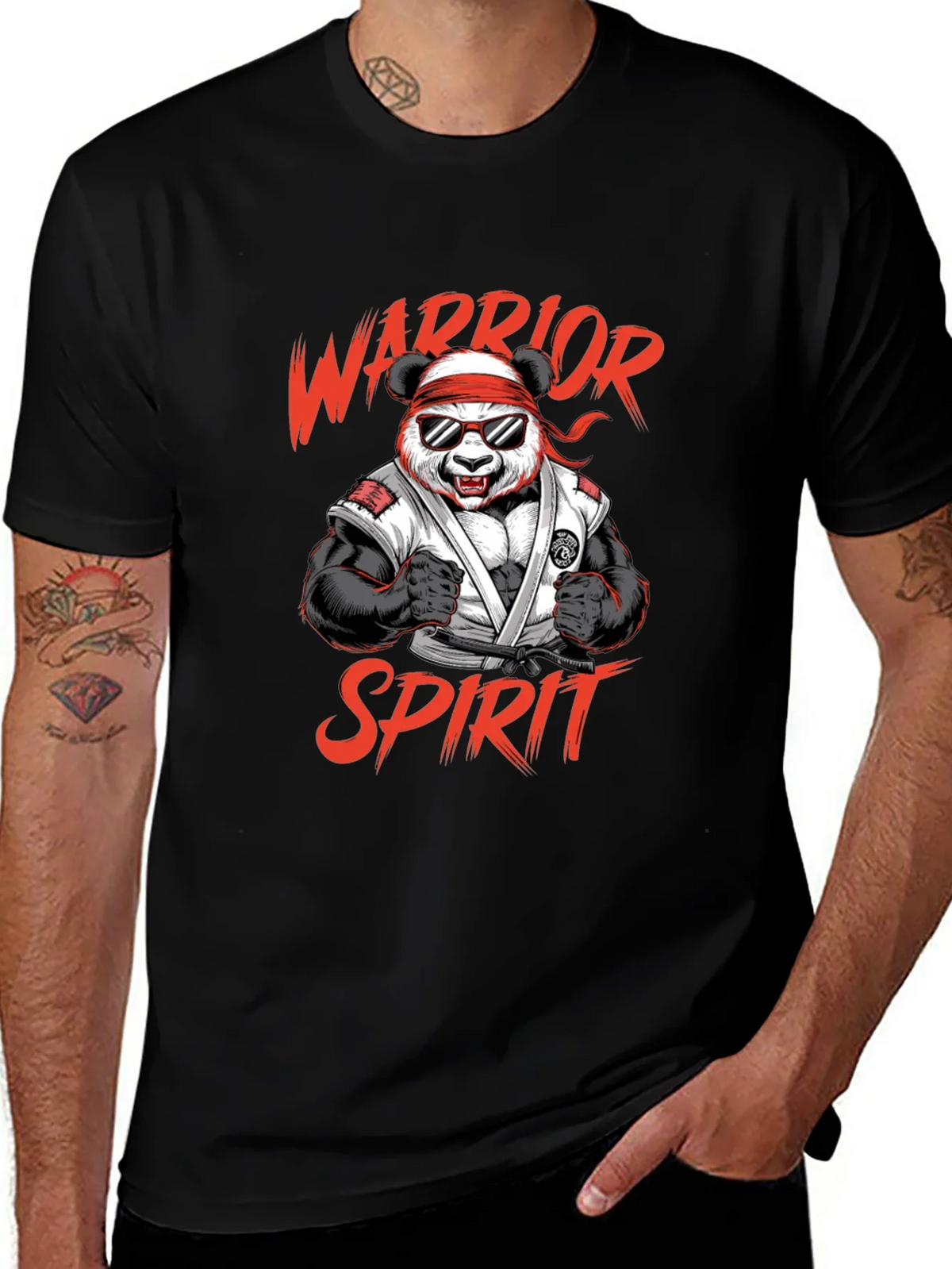 Warrior Panda Spirit Graphic T-Shirt product image 1