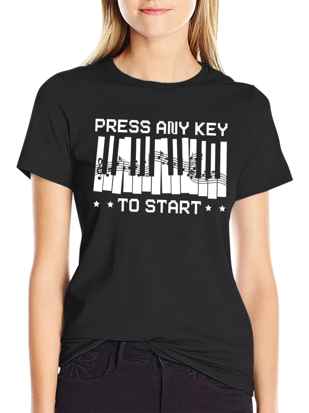 Press Any Key to Start Piano T-Shirt product image 1