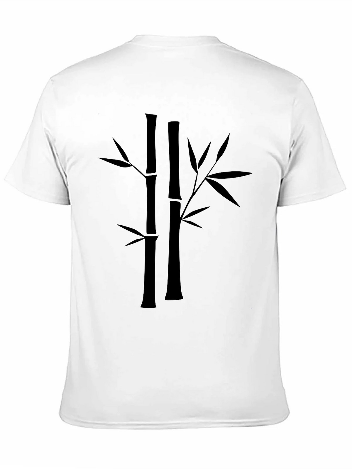 Bamboo Print Black T-Shirt - Casual Style product image 10