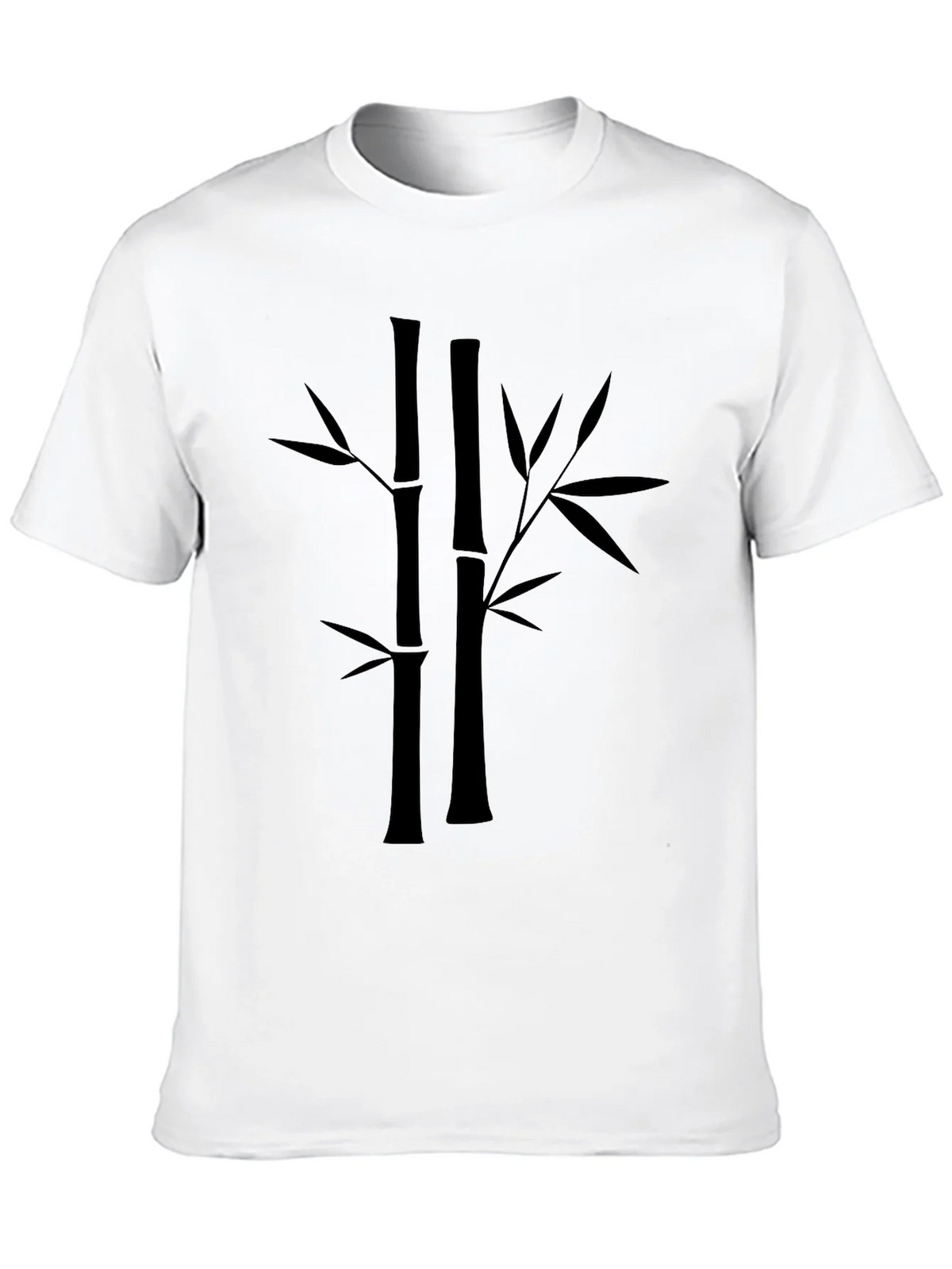 Bamboo Print Black T-Shirt - Casual Style product image 9