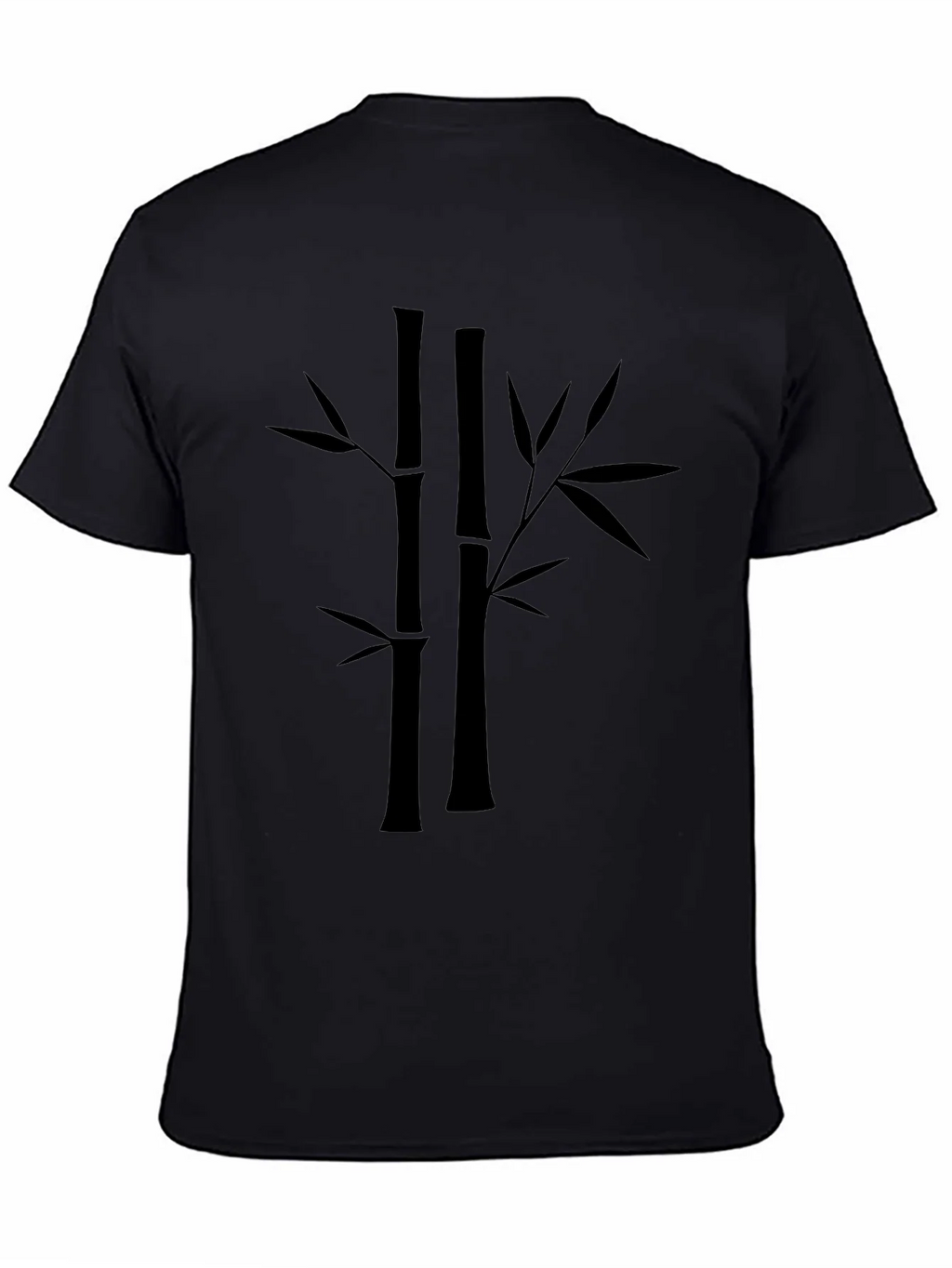 Bamboo Print Black T-Shirt - Casual Style product image 4