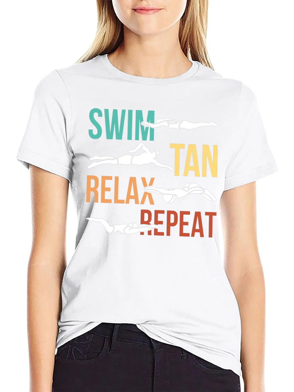 Swim Tan Relax Repeat T-Shirt product image 8