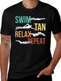 Swim Tan Relax Repeat T-Shirt product image 1