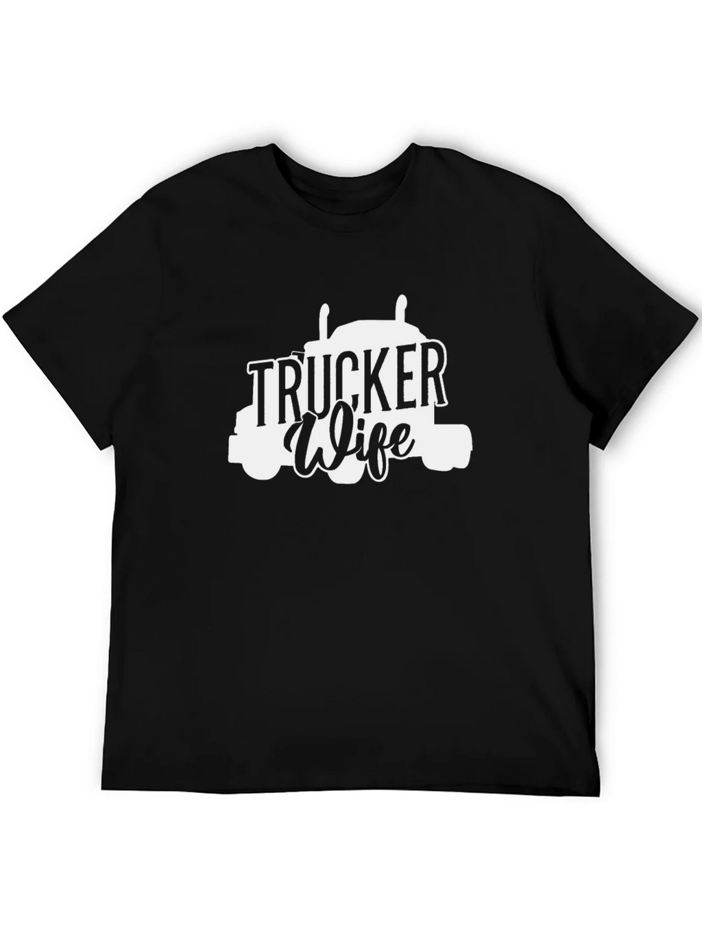 Trucker Wife Graphic T-Shirt - Black product image 5