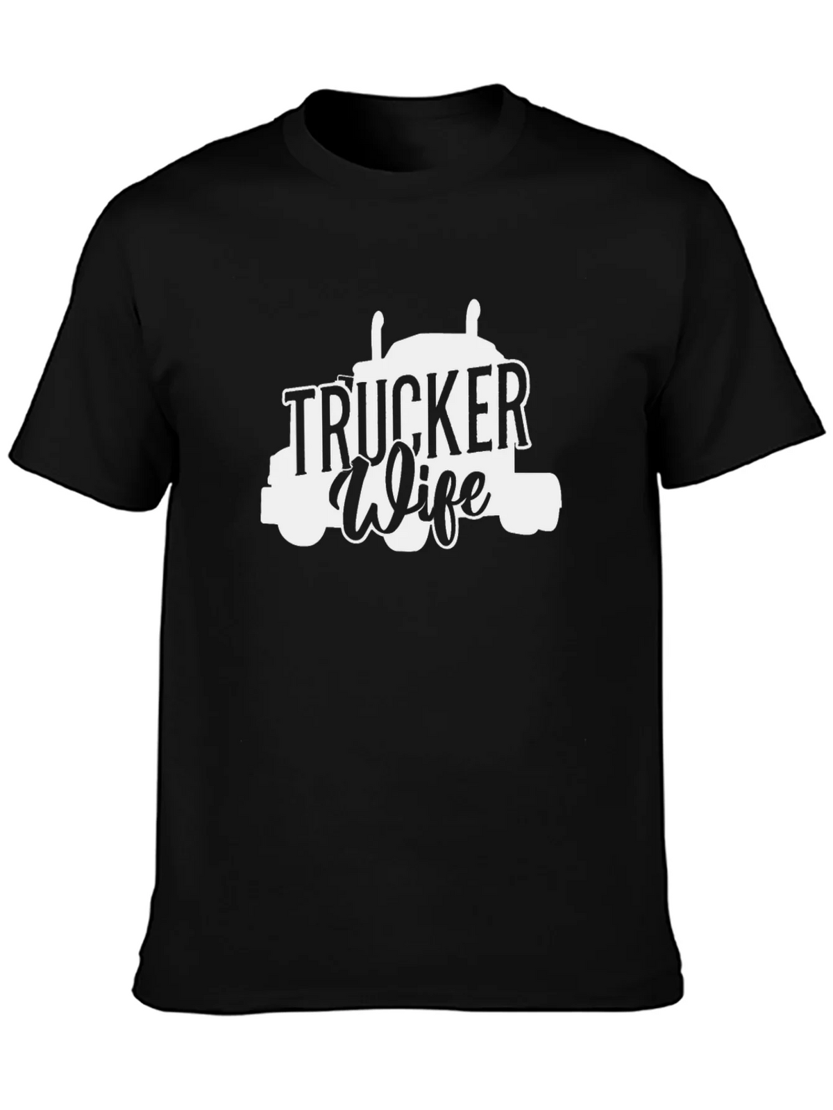 Trucker Wife Graphic T-Shirt - Black product image 3