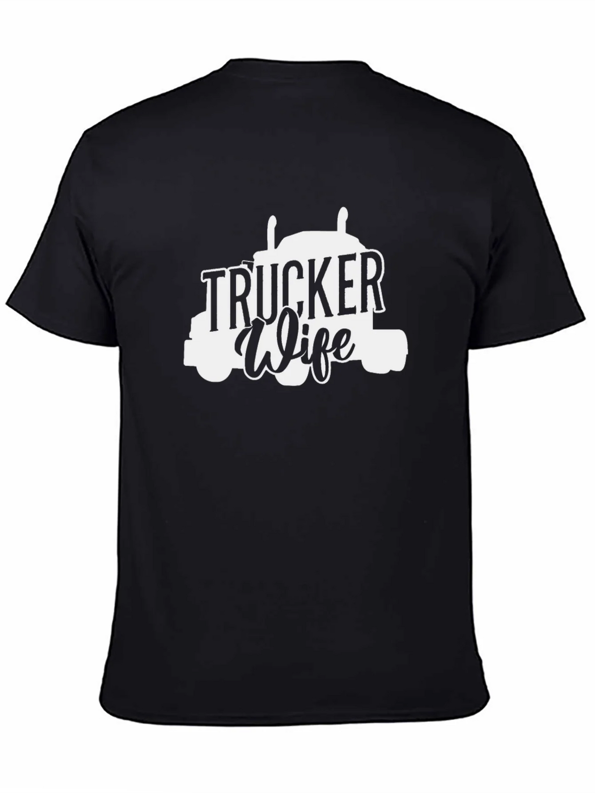 Trucker Wife Graphic T-Shirt - Black product image 4