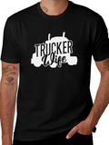 Trucker Wife Graphic T-Shirt - Black product image 1
